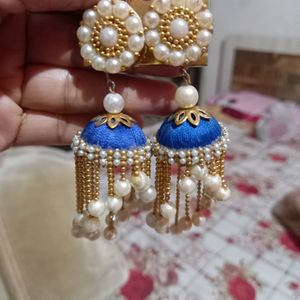 Handmade Earrings 💙 Jhumki