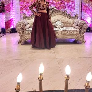 Unique Maroon Lehenga Choli