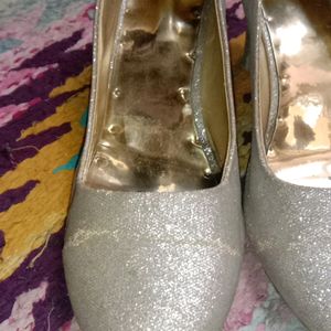 Silver Ballet Heels