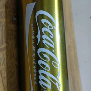 Coca Cola Drinking Can Bottle Golden Colour