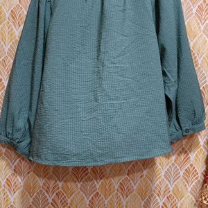 Casual Wear Olive Green Top