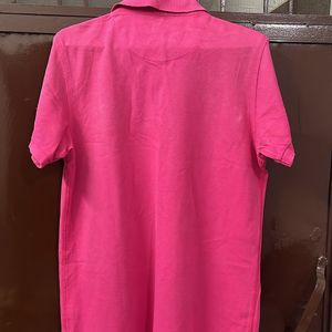 USPA Men Polo Neck Pink T Shirt