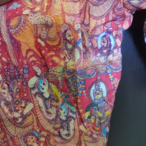 Kalankari Print Blouse For Saree (Small)