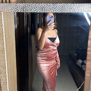 Long Satin Party Dress