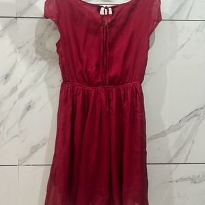 Beautiful Red Meroonish Colour Dress