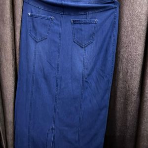 Soft Fabric Gud Quality Denim Long Skirt