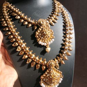 Beautiful Gold Toned Double Layered Necklace