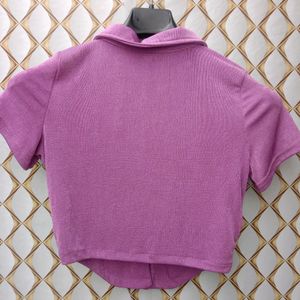 New Cute Pinterest Magenta Sparkly Crop Top