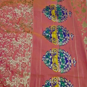 Pure Banarsi Silk Saree With Blouse