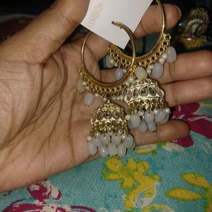 Golden  Yellow Jhumka Earrings