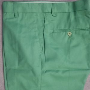 Men Formal Pant Light Green Colour