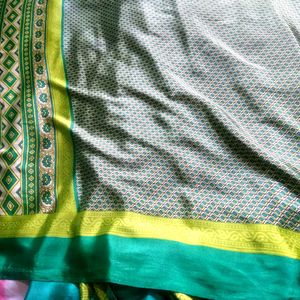 Satin Silk Uniform Saree