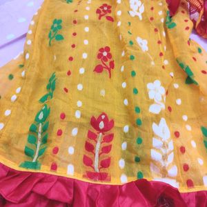 Saree+ Blouse For Girls 2-4 Years