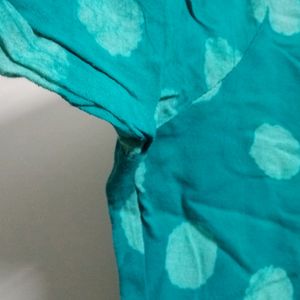 Sea Green Bathik Print Cotton Kurta