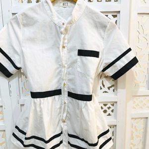 Pinterest Korean White & Black Top