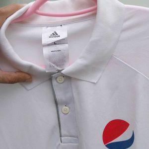 Pepsi Logo White Polo T-Shirt