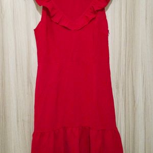 Urbanic Ruffle A-Line Red Dress (Women's)