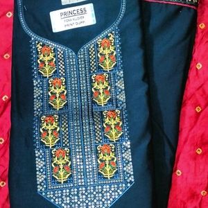 BEAUTIFUL SUIT WITH BANARASI STYLE DUPATTA