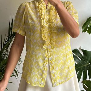 Yellow Semi Formal Top