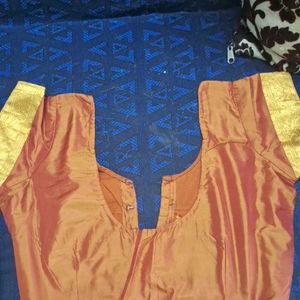 Rust Color Kanjeevaram Blouse 36"