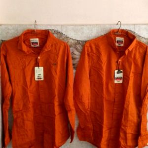 Combo Of 2  NS nine Orange Branded Shirt 💥