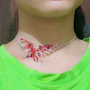 Handmade Wired Butterfly Y2K Choker