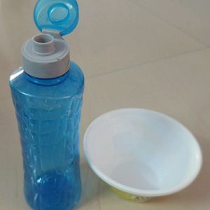 Water Bottle With Cornflakes Bowl