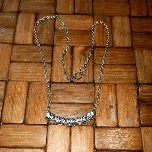 Silver Oxidized Hasuli Chain Neck Piece