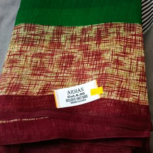 Marron Cotton Saree.