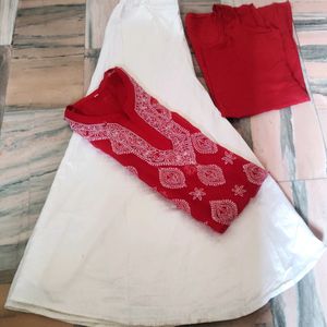 Beautiful Lucknowi Chikankari Kurti Set Size issue