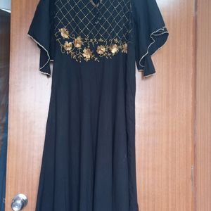 Black Round Kurti