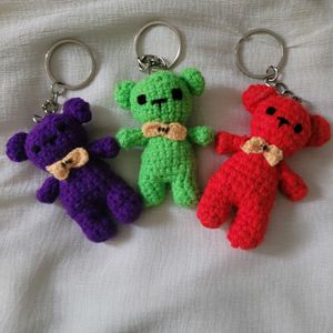 Crochet Teddy Keychain