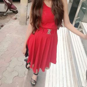 Backless Red Frock