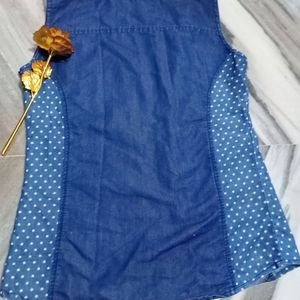 Sleeveless Denim Shirt