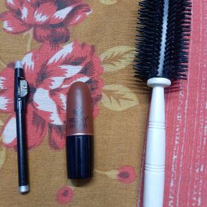 Hilary Rhoda Lipstick & Eyebrow Pencil & Hair Comb