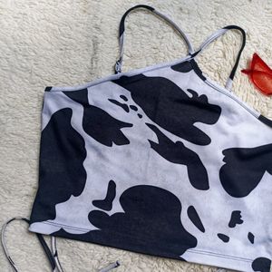 Sale! Tokyo Talkies Halter Crop Top 🥰 Moo Print