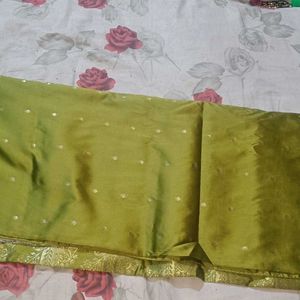 Pure Art Silk Zari Work Sari Without Blouse