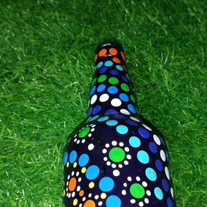 Handpainted Manadal Art Glass Bottles