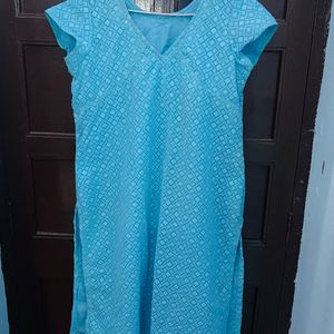 Blue Shiny Kurti