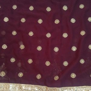 Maroon Colour Saree