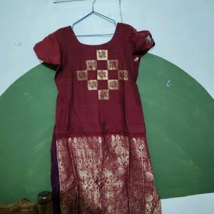 Red Silk Churidae Top