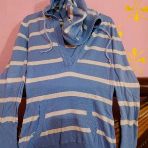 Blue And White Stripe Sweater