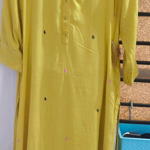 Beautiful Yellow Kurta And Pant Set