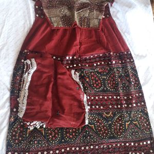 Maroon Traditional lehngha Choli