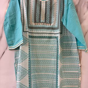 Blue Cotton Kurta