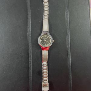 Silver Hmt Watch For Women With Silve Steel Strap