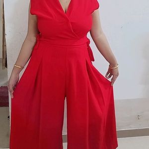 Korean Red Jumpsuit