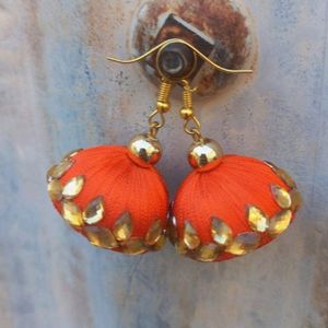 Handmade thread jhumka