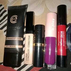 5 Pcs Combo Foundation+ Lipstick+Gloss+Concealer