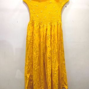 Yellow Off Solder Kurta & Plazzo With Dupatta S